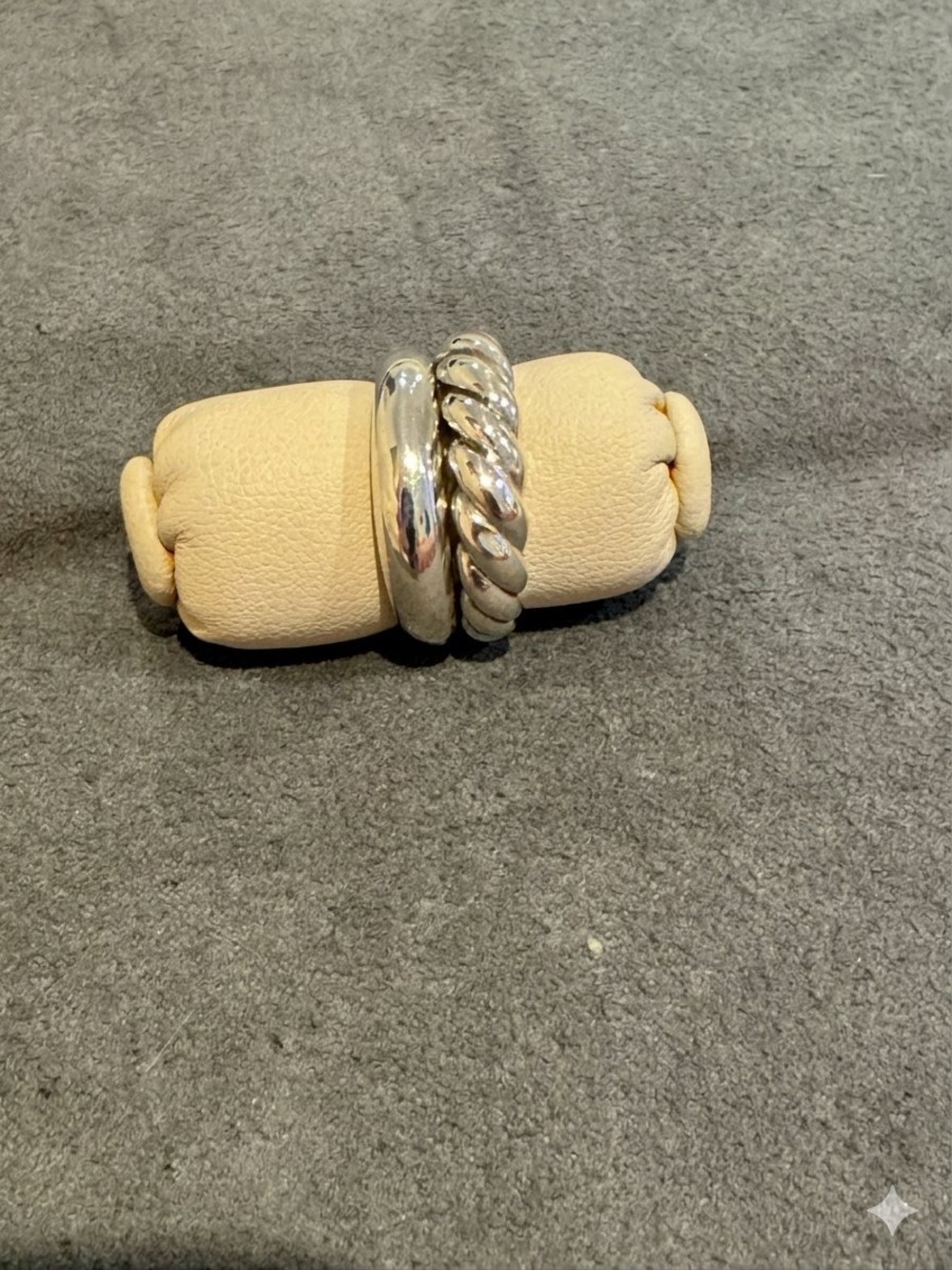 David Yurman Silver Polished and Cable Twist Stack Rings